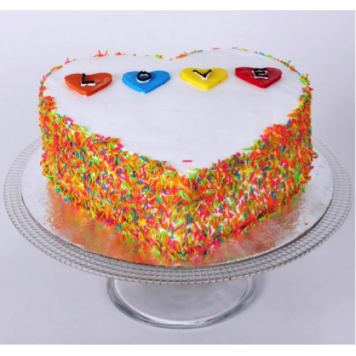 Colourful Love cake